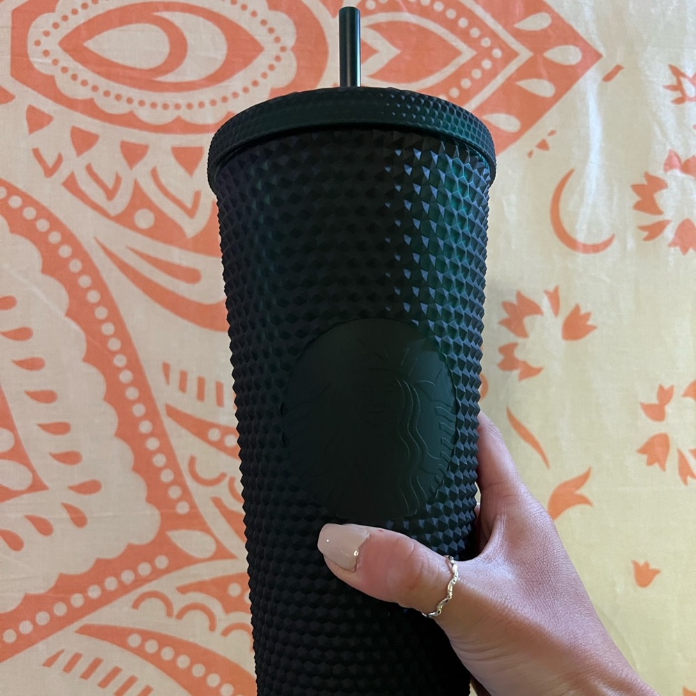 BRAND NEW WITH TAGS! STARBUCKS Soft Touch Green Studded Tumbler/cup